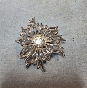 Silver Snowflake Brooch